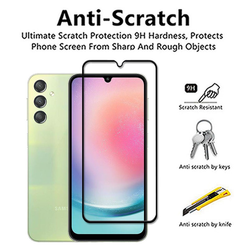 Kính Cường Lực 2 Trong 1 Bảo Vệ Toàn Màn Hình Cho Samsung Galaxy A24 4G M14 5G 2023 SamsungA24 A 24 M 14