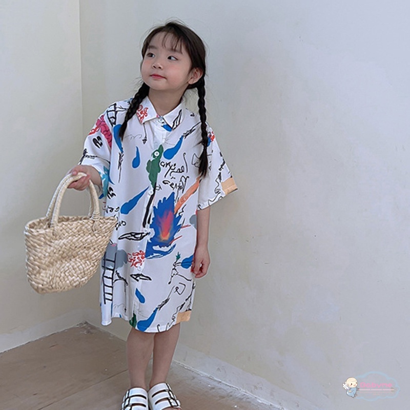 Áo Thun Cotton Thân Thiện Với Da Thoáng Khí Thời Trang Đi Biển Mùa Hè Cho Bé Gái