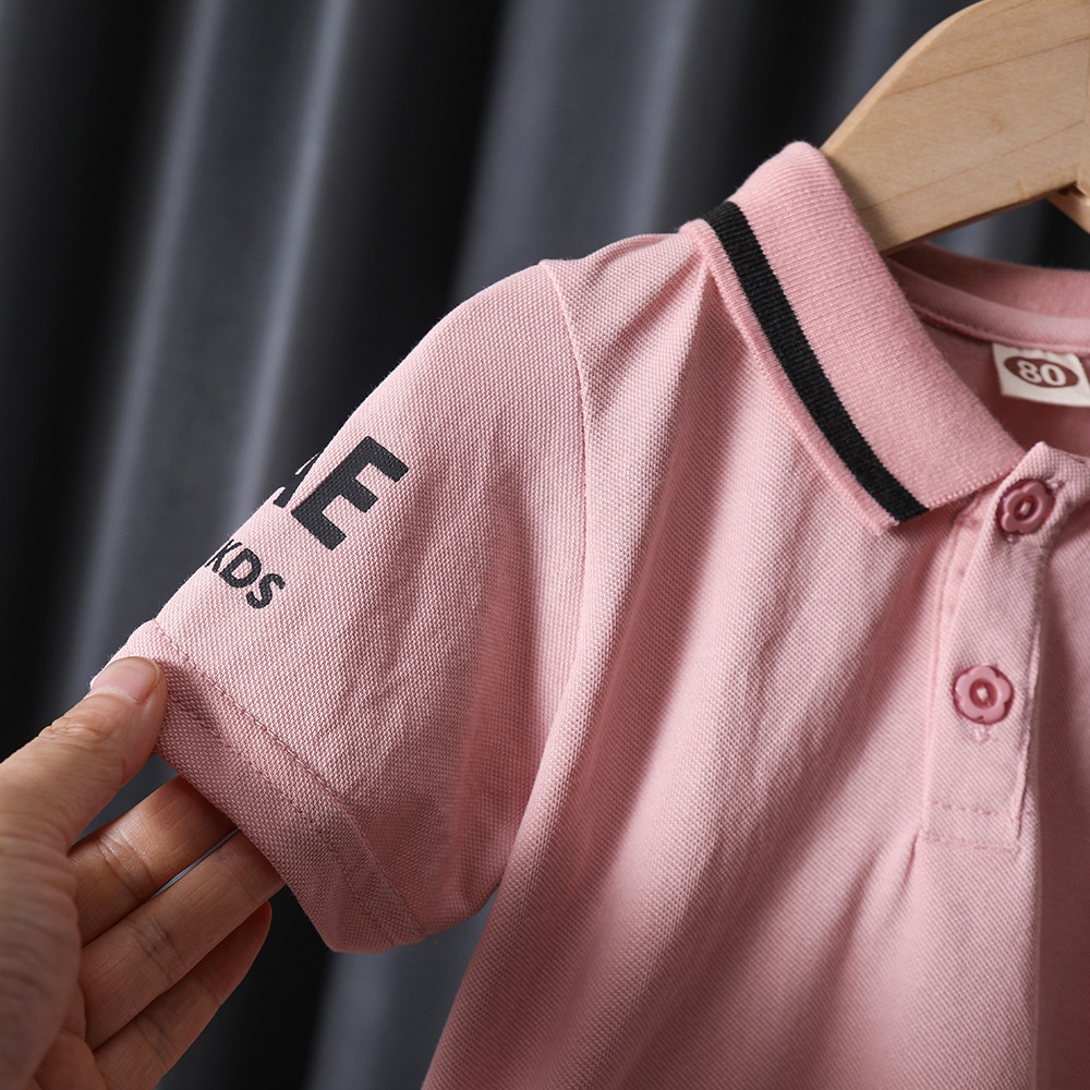 Đầm Cổ Polo Tay Ngắn In Hình Chuột Hoạt Hình Phong Cách Hàn Quốc Thời Trang Mùa Hè Cho Bé Gái