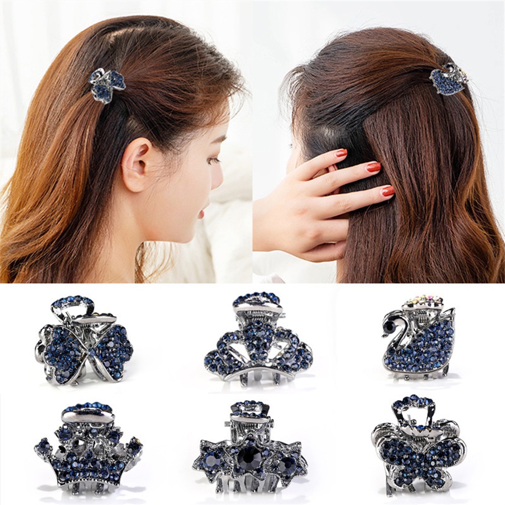 Kẹp Tóc Hình Hoa Đính Đá Xinh Xắn Cho Nữ