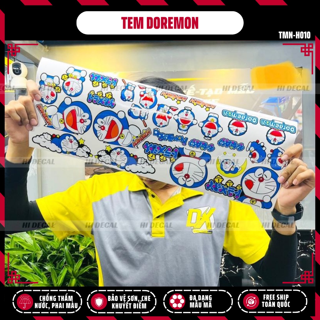 Tem dán xe Doremon cho mọi dòng xe | TMN-H010 | Decal dán xe chống nước, chống phai màu