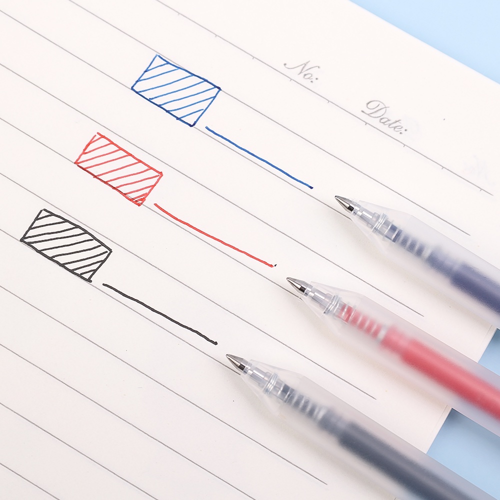 Bút Bi 3 Màu Tùy Chọn Đơn Giản Thời Trang