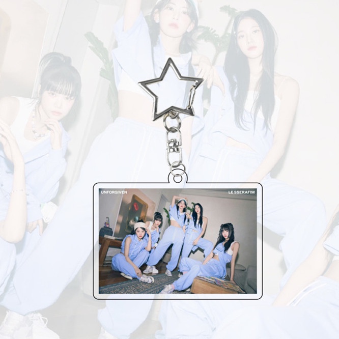 1 Móc Chìa Khóa Acrylic In Chữ Lesserafim KAZUHA SAKURA Enchae CHAEWON YUNJIN Dễ Thương