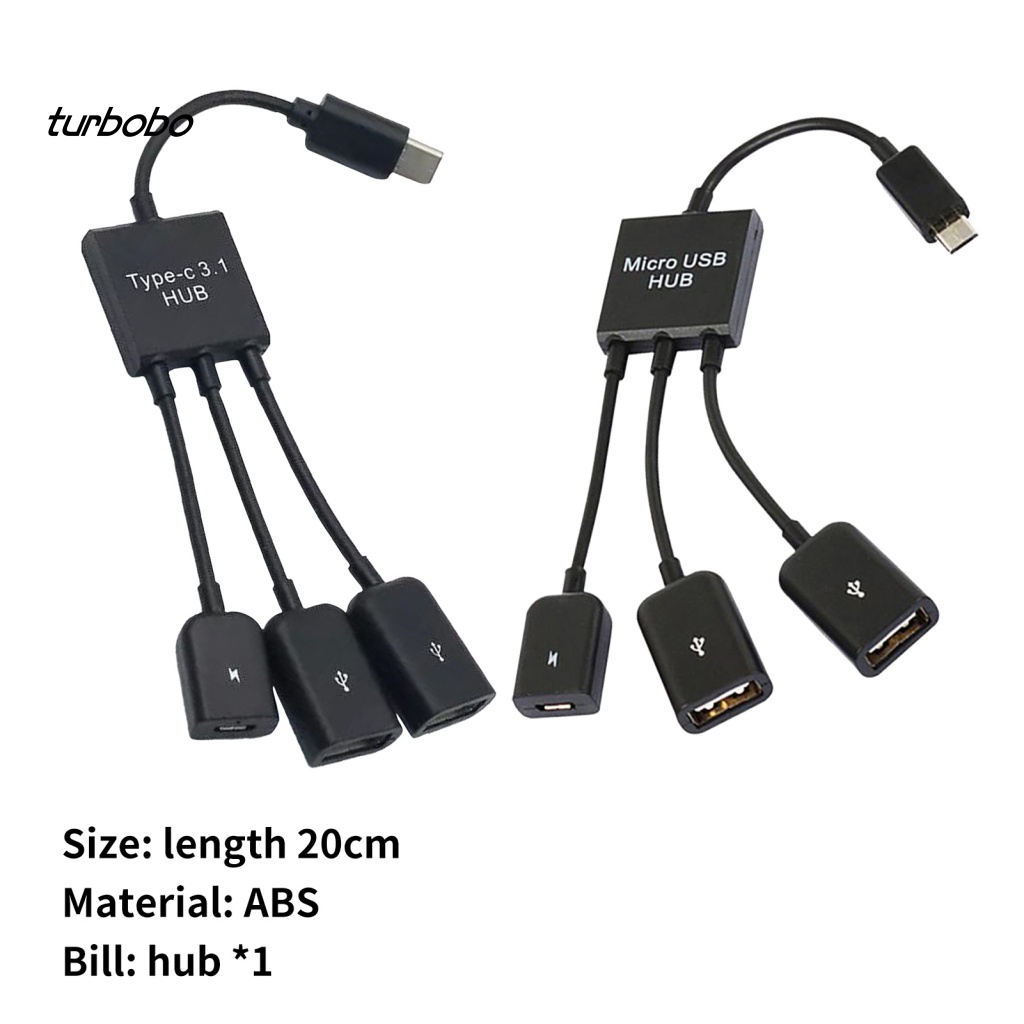 Bộ Chuyển Đổi USB OTG 3 Trong 1 Gọn Nhẹ 3 Trong 1 Cho Xe Hơi