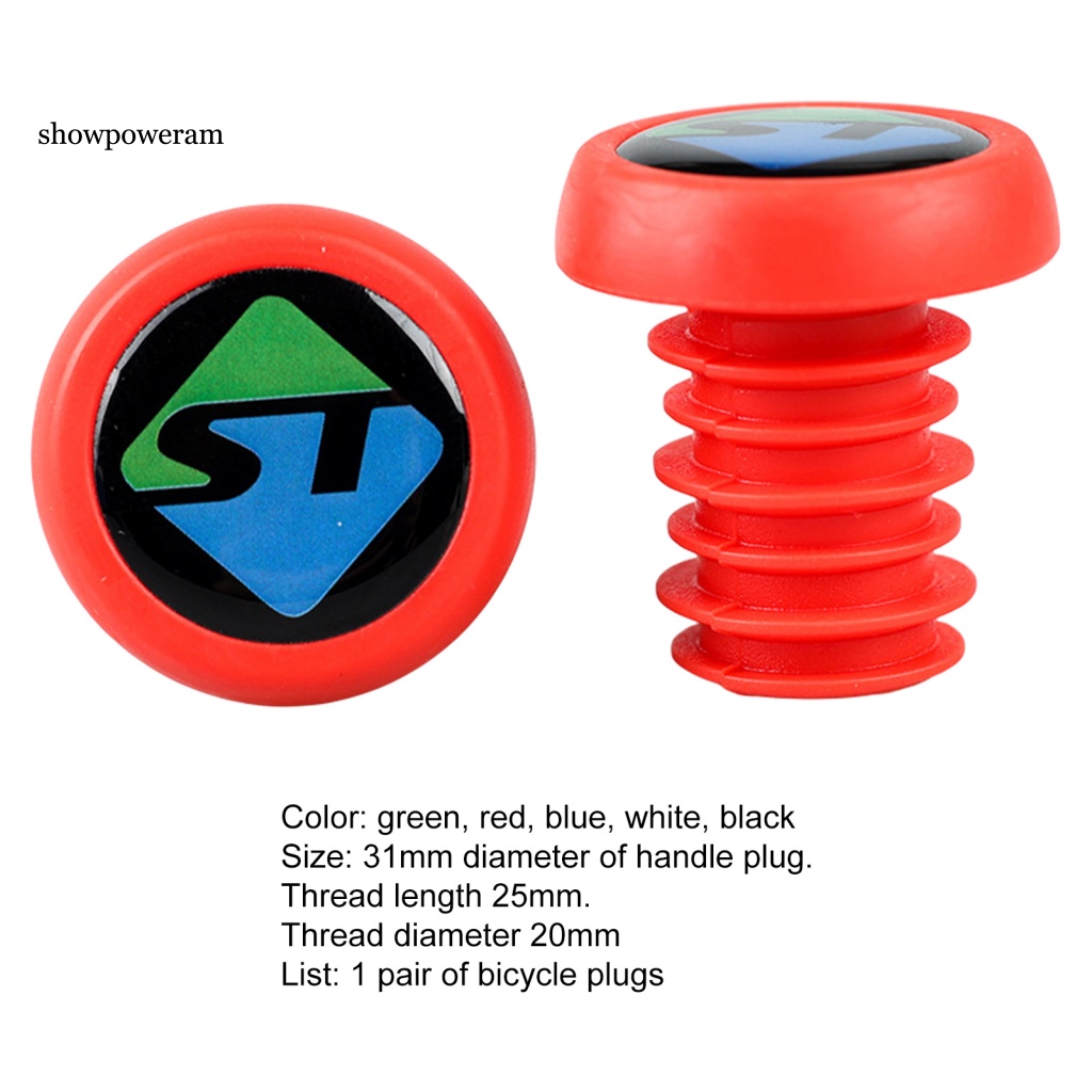 1 Cặp Nút Chắc Chắn Gắn Tay Lái Xe Đạp Chất Liệu Tpe Sturdy