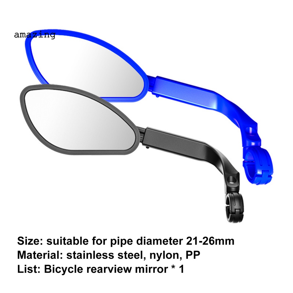 Gương Chiếu Hậu Mặt Phẳng Bằng Thép Không Gỉ Điều Chỉnh Góc Độ Cho Xe Đạp