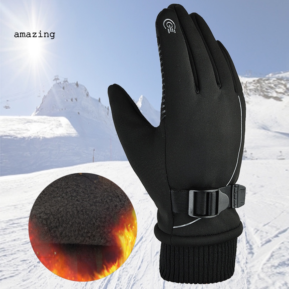 Găng Tay Thể Thao Bằng Nhung Chống Nước Chống Trượt Giữ Ấm Cho Nam Nữ