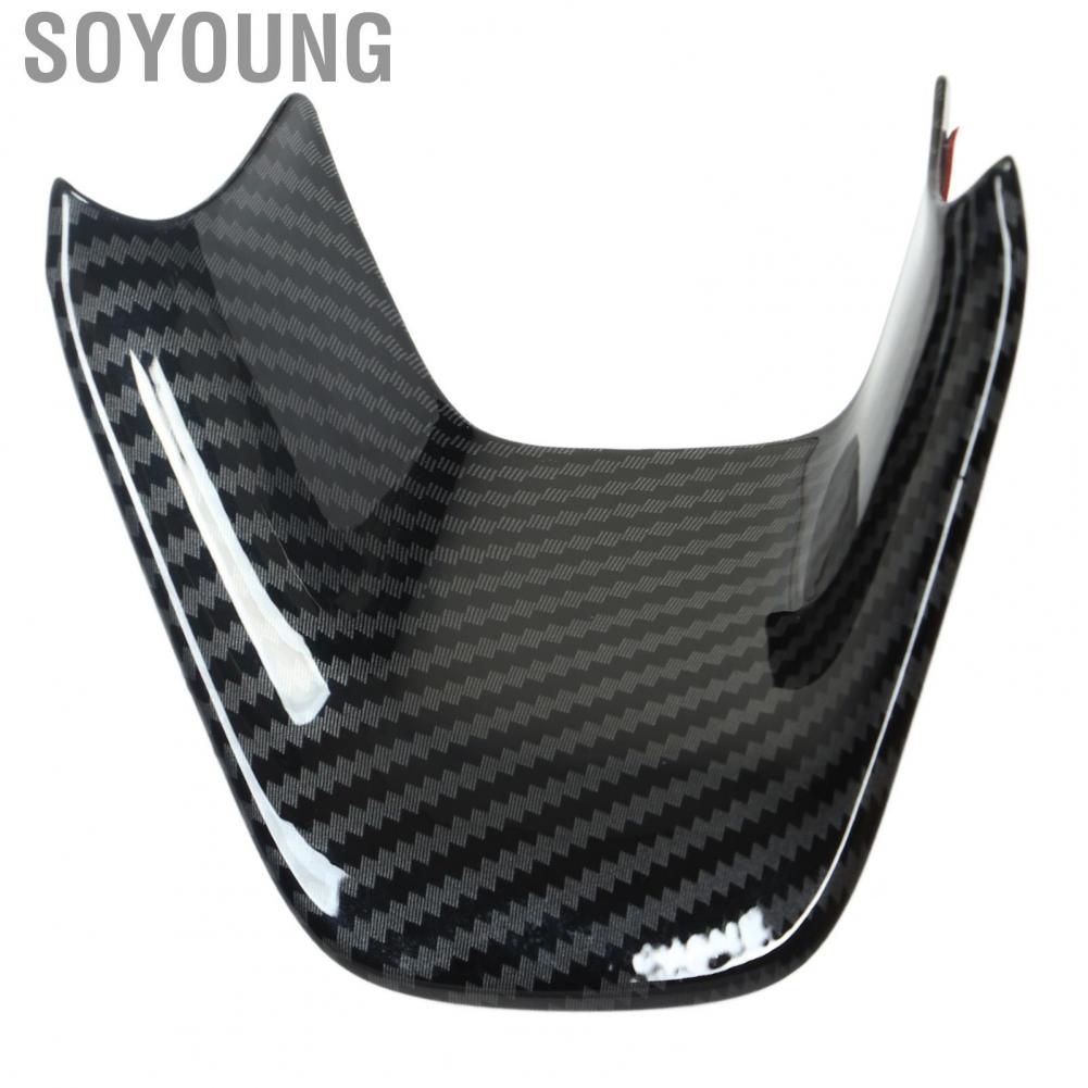Soyoung Steering Wheel Cover Trim Carbon Fiber Style Solid Scratch Resistant Steering Wheel Decal  for Car