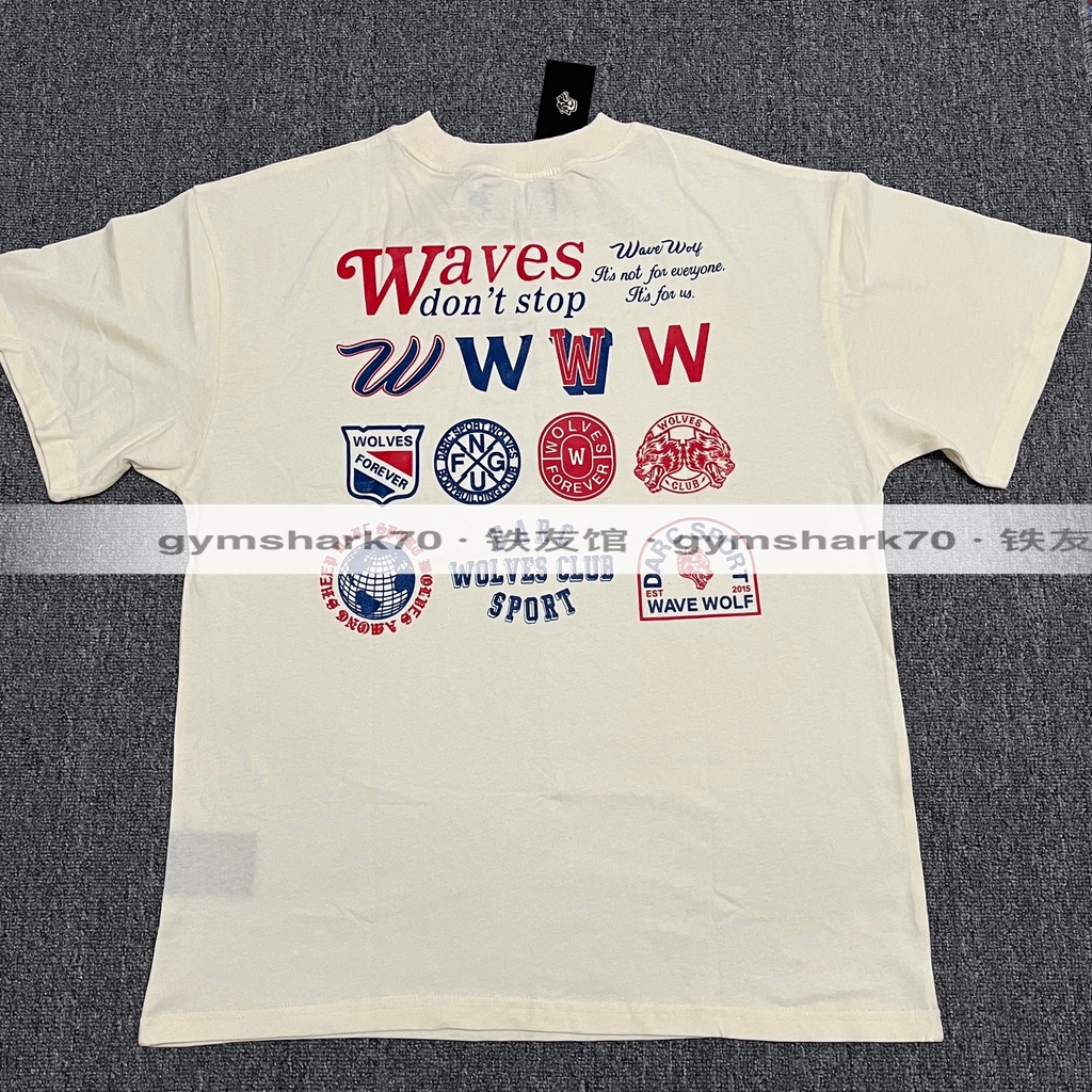 Áo Thun cotton Tay Ngắn Dáng Rộng Họa Tiết Sóng DARCSPORT Thời Trang Cho Nữ
