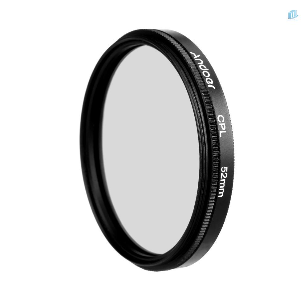 Bộ Kính Lọc Phân Cực Andoer 52mm UV + CPL + 4 + Star 8 Điểm Cho Máy Ảnh Pentax DSLR
