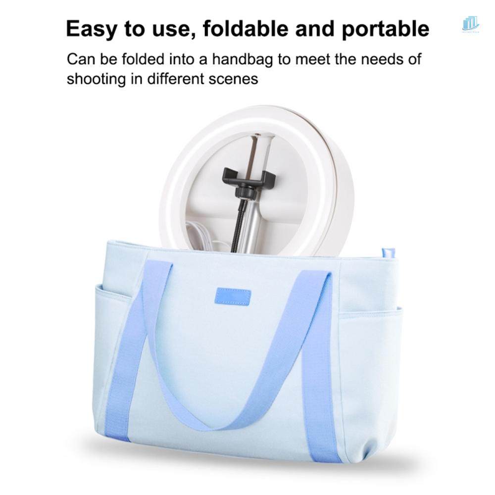 Đèn Led Chụp Ảnh PULUZ 10.2 inch Có Thể Điều Chỉnh Độ Sáng + Kẹp Gắn Điện Thoại Di Động / Phát Sóng Trực Tiếp