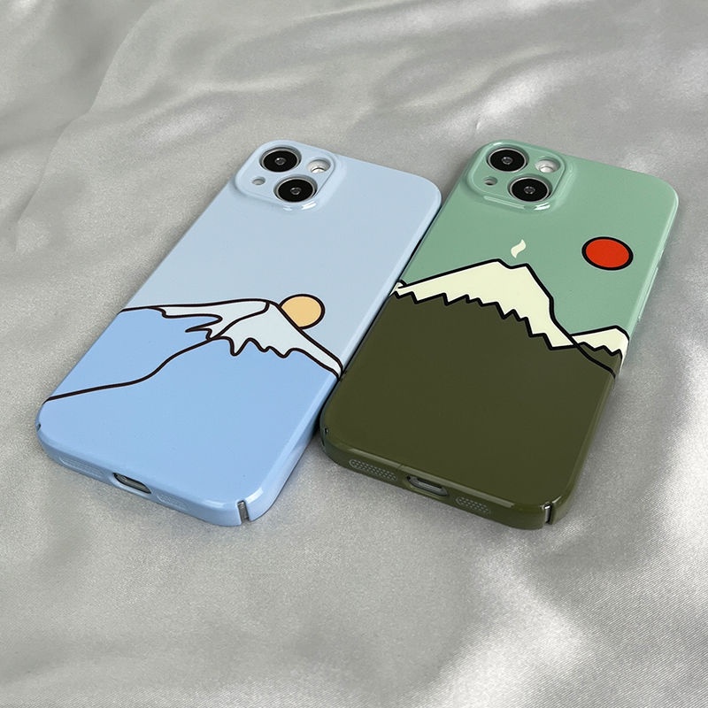 Ốp Điện Thoại Cứng In Hình Núi Tuyết Cho iPhone1214pro7 / xr xs8 / 11 13