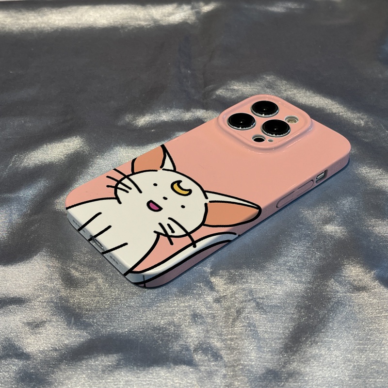 Ốp Điện Thoại Cứng Hình Cô Gái Và Mặt Trăng Cho Apple pro 128p 14x xr7 / / 13 / 11 / QOR9