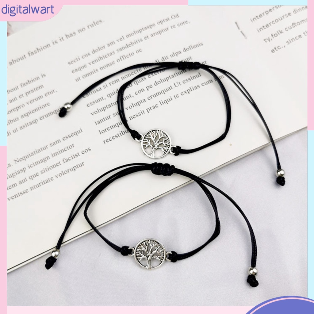 [IGT] Set 2 Vòng Tay Dây Thun Có Thể Điều Chỉnh Được Phong Cách Boho Làm Quà Tặng Cho Cặp Đôi / Tình Bạn DIY