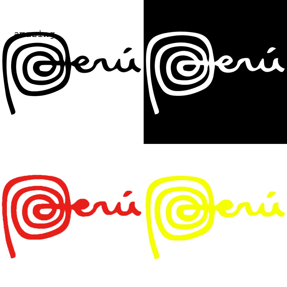 Miếng Dán Trang Trí Thân / Cửa Sổ Xe Hơi Phản Quang In Biểu Tượng MARCA PERU Sáng Tạo