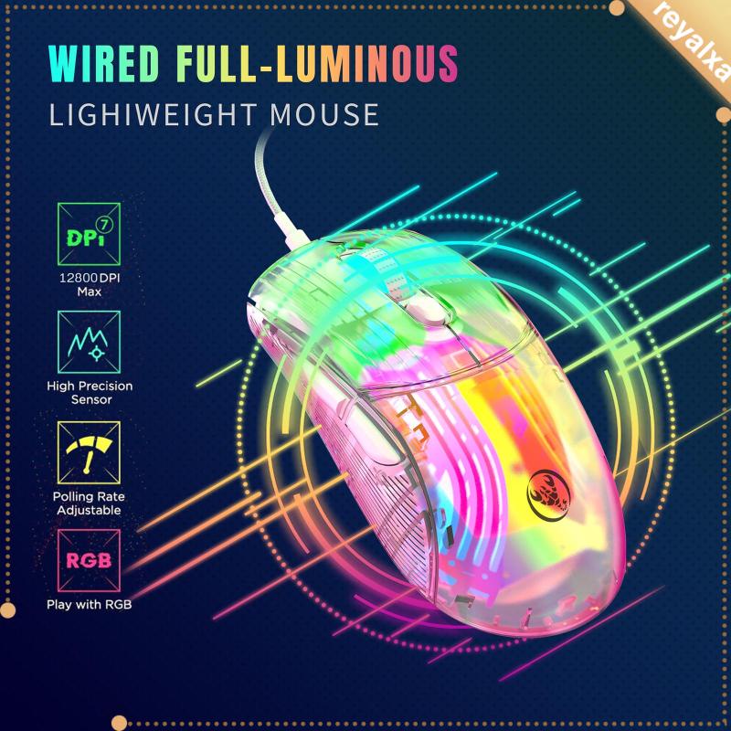 Chuột Chơi Game Có Dây 12800 DPI 6 DPI RGB Chuyên Dụng Cho Máy Tính Laptop
