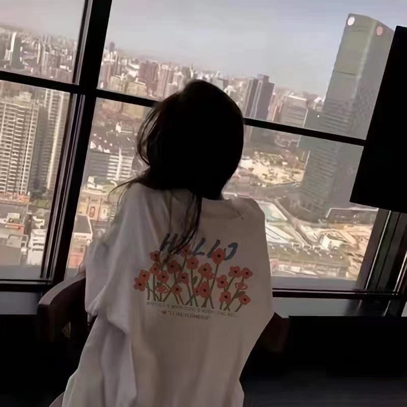 Áo Thun Tay Ngắn n88- Thời Trang Nam Nữ In Hoa Cổ Điển