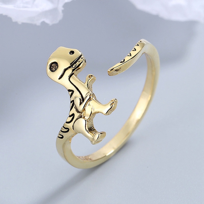 Nhẫn Hở Unisex Hình Khủng Long Dễ Thương Sáng Tạo Có Thể Điều Chỉnh