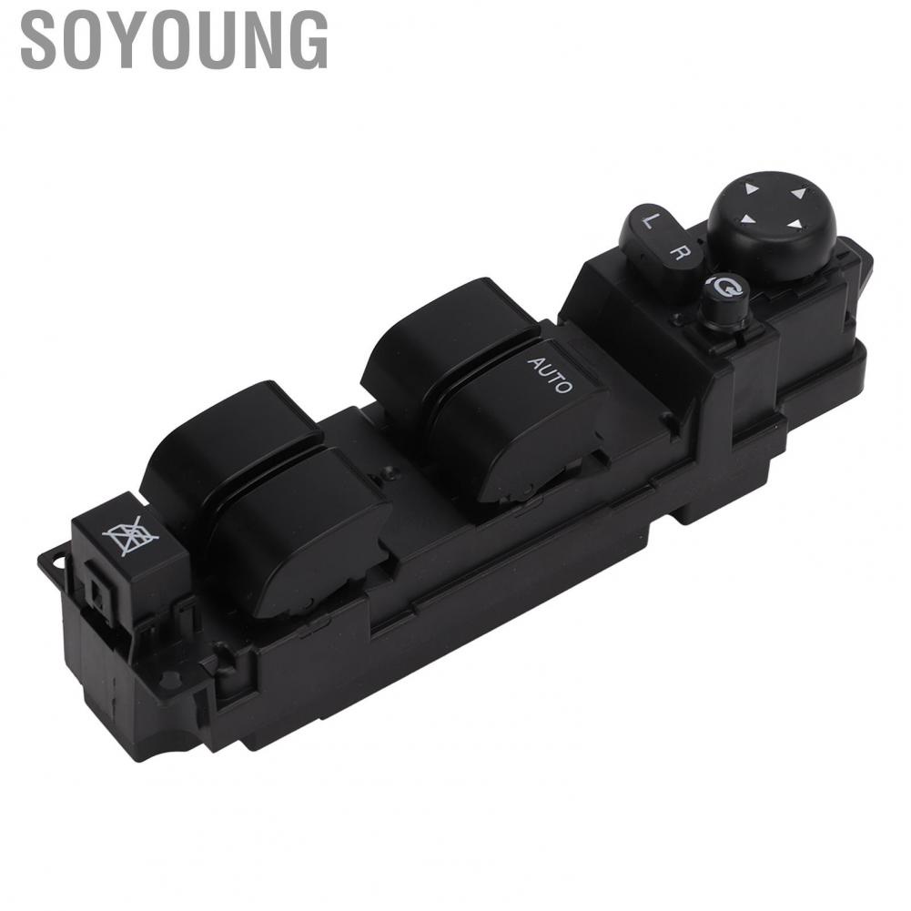 Soyoung D652‑66‑350A Durable Power Window Switch Lifter Button ABS Antiwear for RHD Replacement Mazda 6 2008-2012