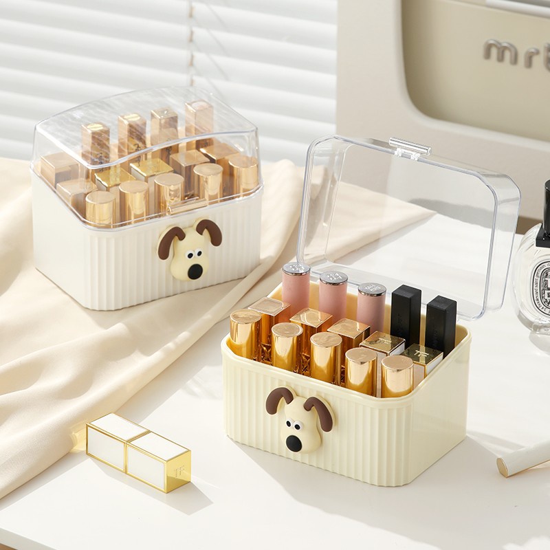 Hộp Đựng Son Môi Bằng Acrylic Trong Suốt Chống Bụi Có Nắp Đậy Tiện Dụng