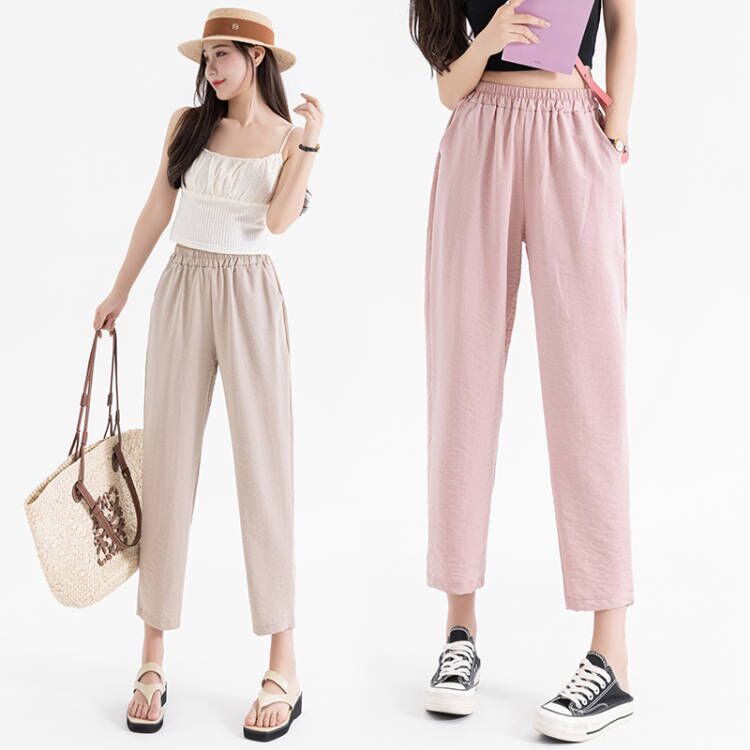 SUXI Quần Dài Ống Đứng Lưng Cao Tôn Dáng Thời Trang Hè Cho Nữ