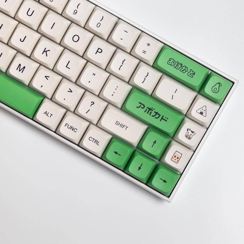 Avocado Fruit PBT Keycaps Set 138 Nút Bàn Phím Cơ Bằng Nhựa PBT Hình Trái Bơ / Sữa Phong Cách Nhật Bản
