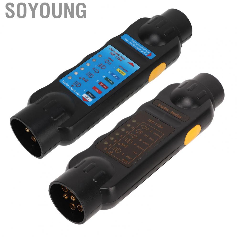 Soyoung Trailer Socket Tester  RV Wiring Easy Operation for Automotive