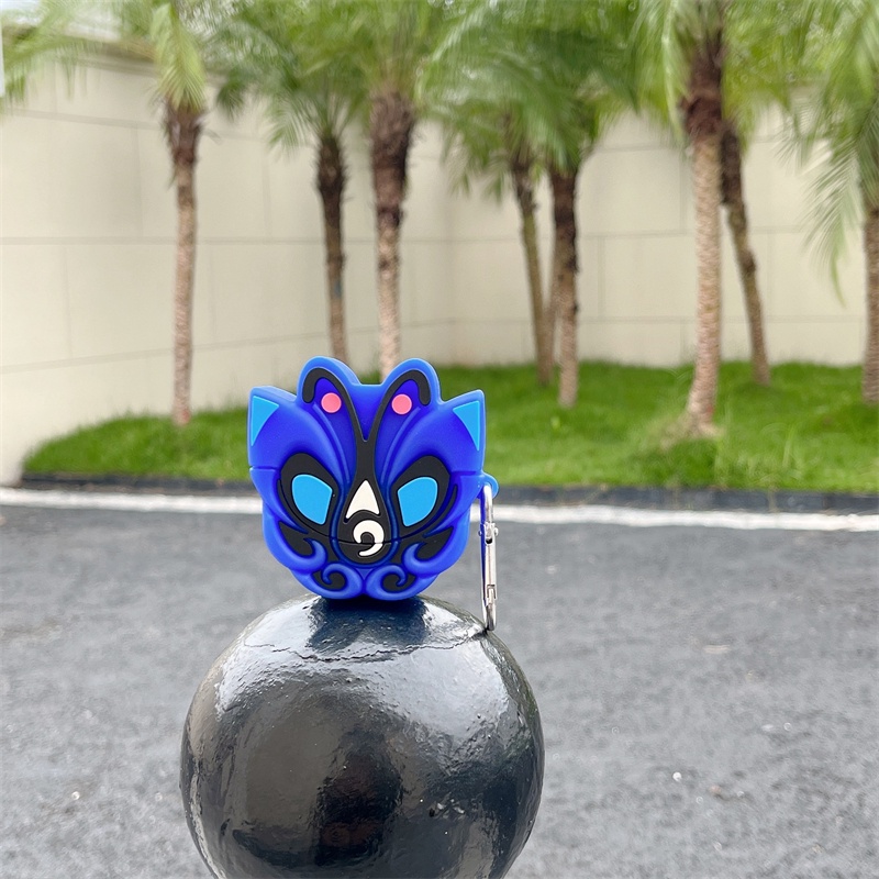 Vỏ Bảo Vệ Hộp Sạc Tai Nghe bluetooth Không Dây OPPO Enco air3 Bằng Silicon Mềm Họa Tiết Hoạt Hình Quỷ Đen 3D Dễ Thương