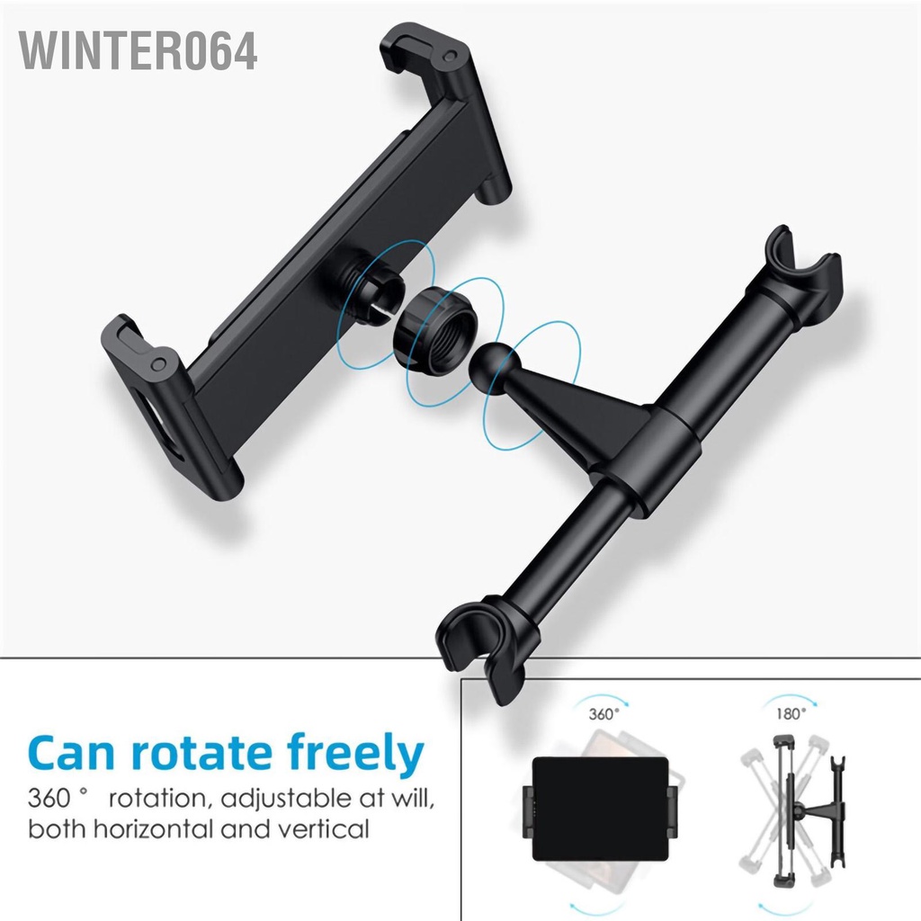 Winter064 Giá đỡ điện thoại trên xe hơi Máy tính bảng có thể kéo dài Có xoay tựa đầu đa năng ô tô