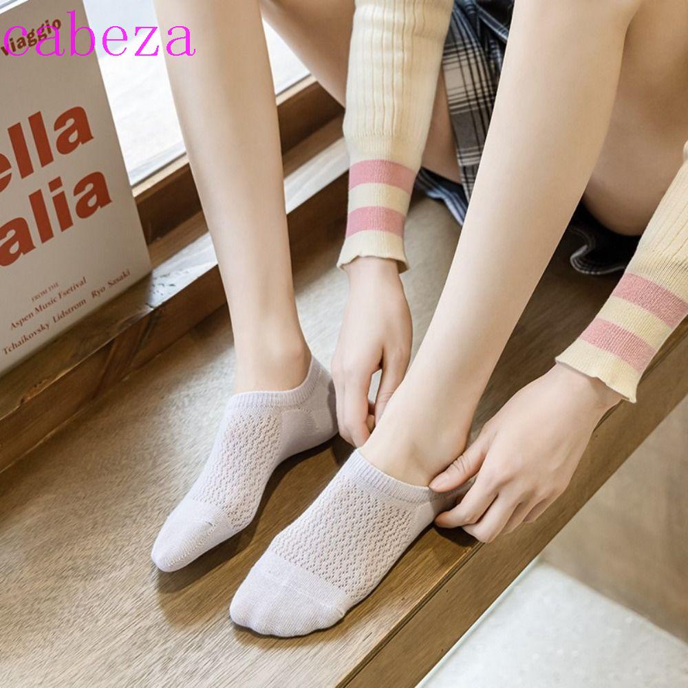 Vớ Cotton Lưới Mỏng Thoáng Khí Thấm Hút Mồ Hôi Thời Trang Xuân Hè Cho Nữ