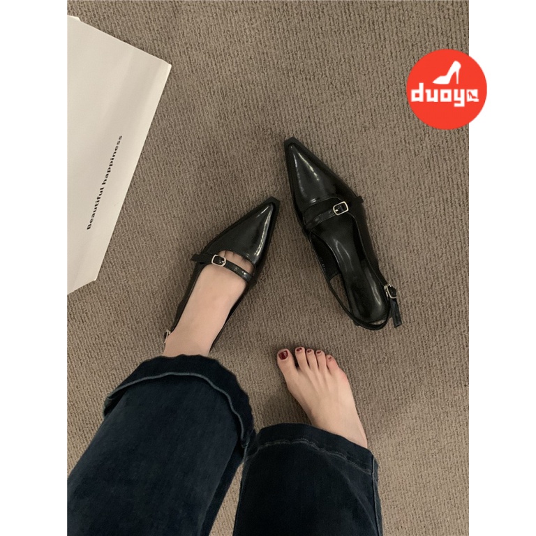 Duoya Thẳng Hàng Từ Nhà Máy ~ [Hàng Có Sẵn] Giày Cao Gót Mũi Nhọn Mary Jane Mùa Xuân Miễn Phí Vận Chuyển Giày Cao Cấp Cho Nữ