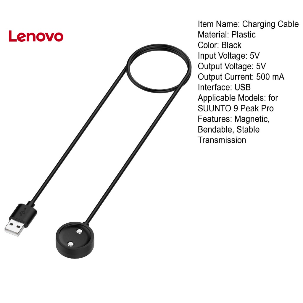 Cáp Sạc Nhanh Từ Tính Cổng USB Màu Đen Hình Hoa Hướng Dương Ổn Định 500mA Dài 1M Cho SUUNTO 9 Peak Pro