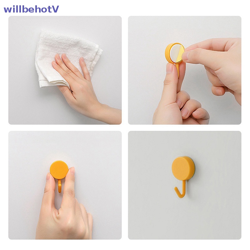 [WillbehotV] 10 Móc Treo Đồ Dán Tường Tự Dính Không Cần Khoan Lỗ Chắc Chắn [Mới]