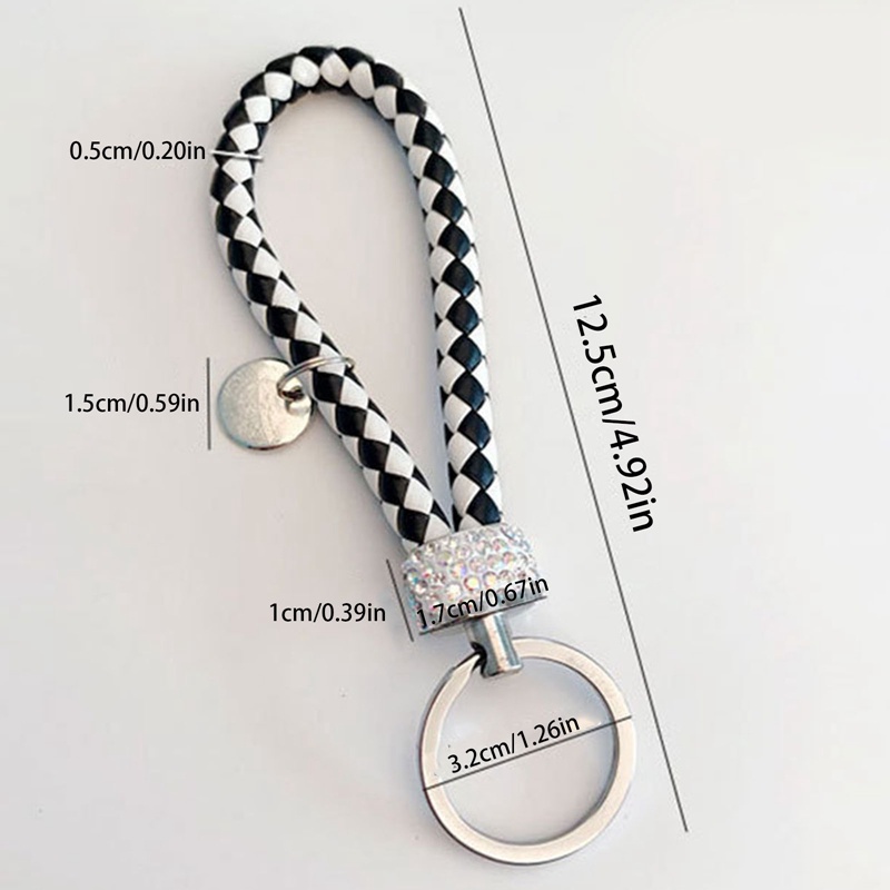 Ygt Móc Chìa Khóa Bằng Da Pu Đính Đá Lấp Lánh Thời Trang Cho Nam Và Nữ