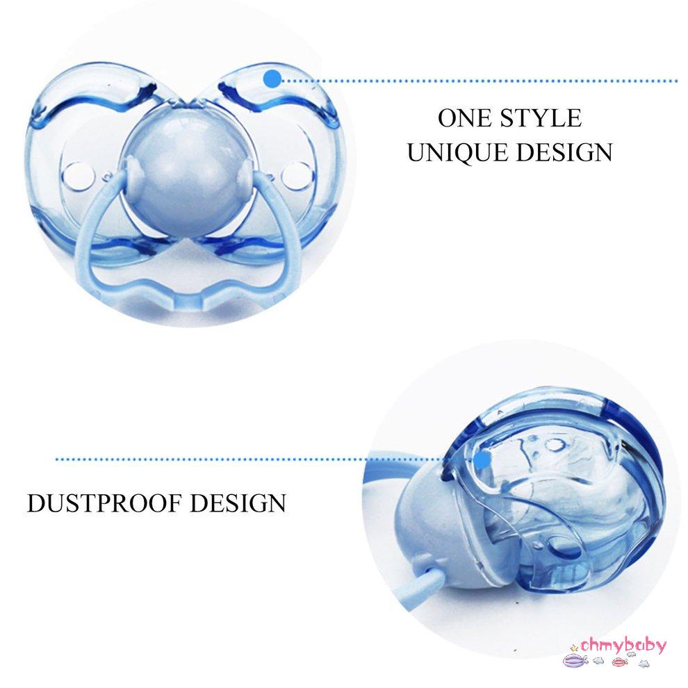 [Sẵn sàng] Núm vú giả bằng silicon cấp thực phẩm Môi miệng Hình dạng trẻ sơ sinh Tập đi cho bé Có nắp che bụi tự động đóng [P/6]