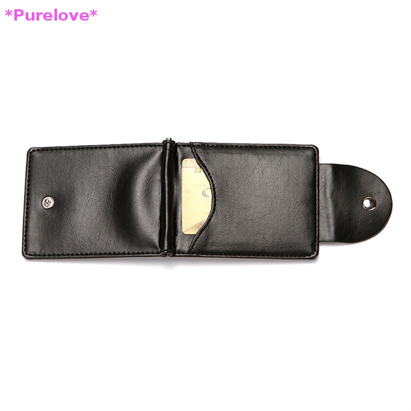 Ví Da Mini Siêu Mỏng Có Kẹp Tiền / Thẻ Tín Dụng Dành Cho Nam Mới