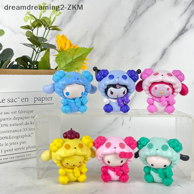 [Dreaming] Bộ 6 Mô Hình Nhân Vật Cinnamoroll Kuromi KT Mini Bằng Pvc