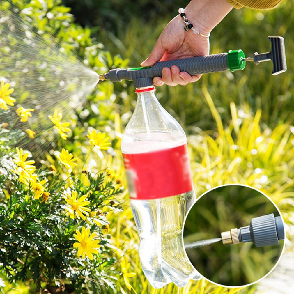 High Pressure Air Pump Manual Sprayer Adjustable Bottle Spray Head Nozzle