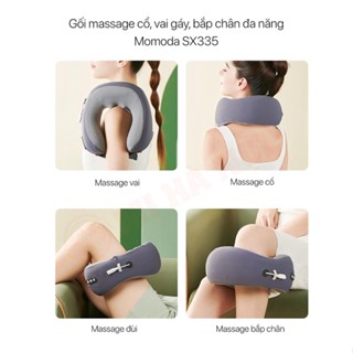 MÁY MÁT XA CỔ XIAOMI MASSAGE LF-TJ001/Gối massage cổ, vai gáy, bắp chân đa năng Momoda SX335