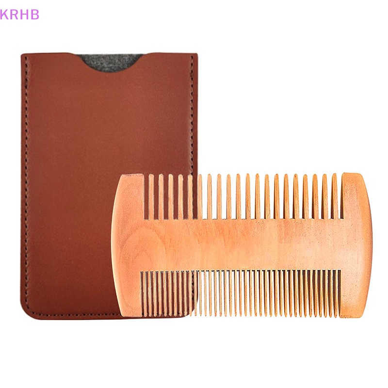Lược Chải Râu Thủ Công Kèm Hộp Đựng Bằng Da PU Dành Cho Nam