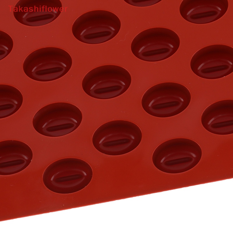 1 Khuôn Làm Bánh 55 Ngăn Hình Hạt Cà Phê Bằng Silicone