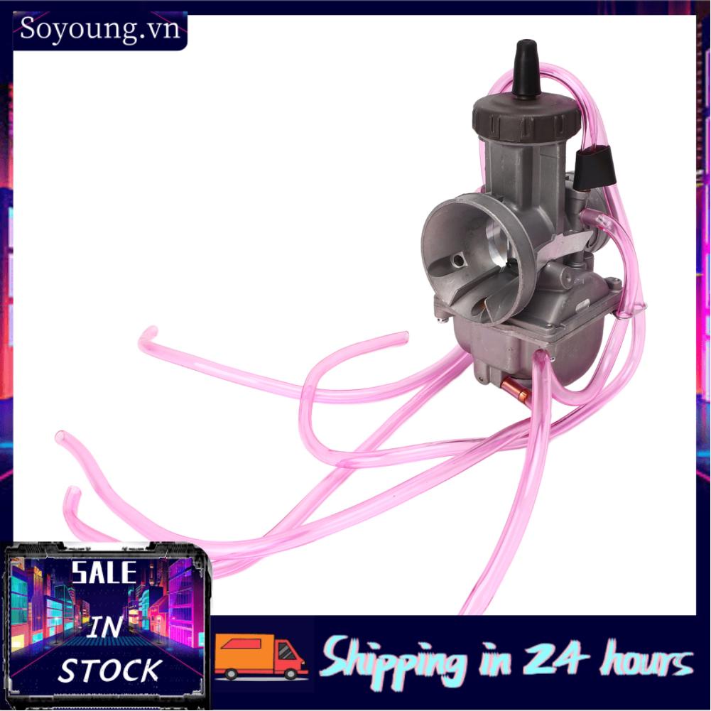 Soyoung Motorcycle Carburetor  PWK 38mm Carb Anodized High Performance Improved Air Flow for TRX250R CR250 ATC250R