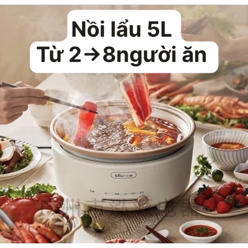NỒI LẨU BEAR 5L P50F1. HÀNG CHÍNH HÃNG - SẢN PHẨM HOT