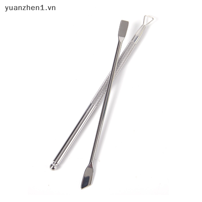 Bộ Dụng Cụ Làm Móng Bằng Thép Không Gỉ Hai Đầu Kèm Muỗng Tiện Dụng