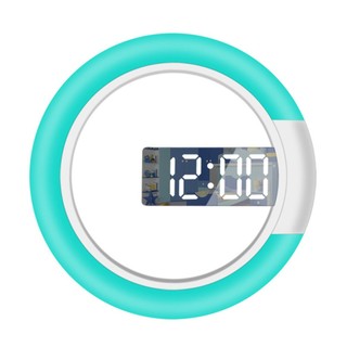 LED Mirror Hollow Wall Clock Modern Minimalist Creative Alarm Clock Wall Clock