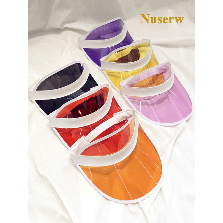 Mũ Lưỡi Trai Chống Nắng Bằng Nhựa Phong Cách Thập Niên 80 Thời Trang Mùa Hè Cho Nữ