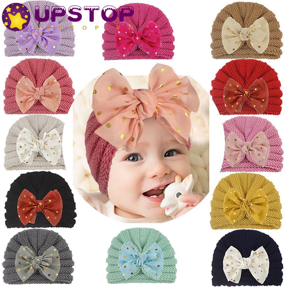 Mũ Turban Dệt Kim Co Giãn Thời Trang Xuân Thu Cho Bé