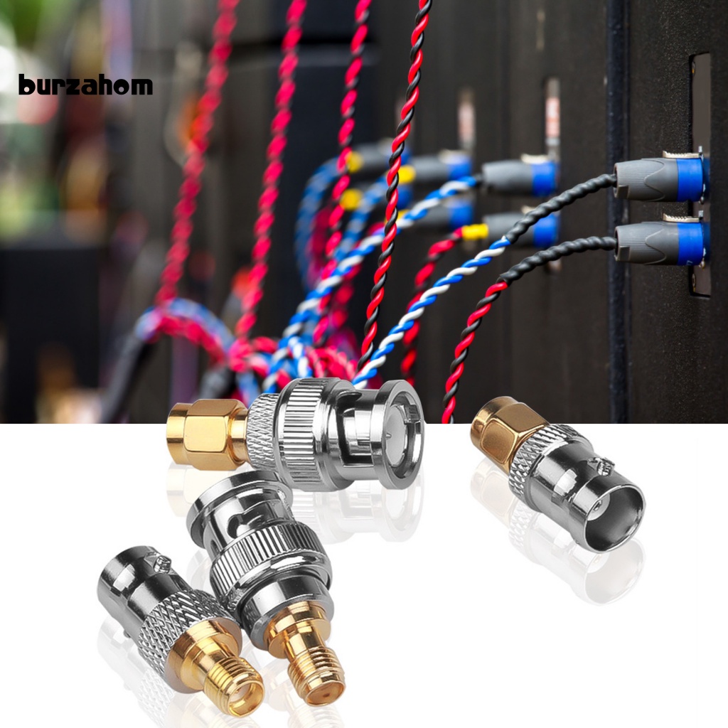 Bộ 4 Đầu Nối Chuyển Đổi Tín Hiệu RF BNC Sang SMA Chuyên Dụng