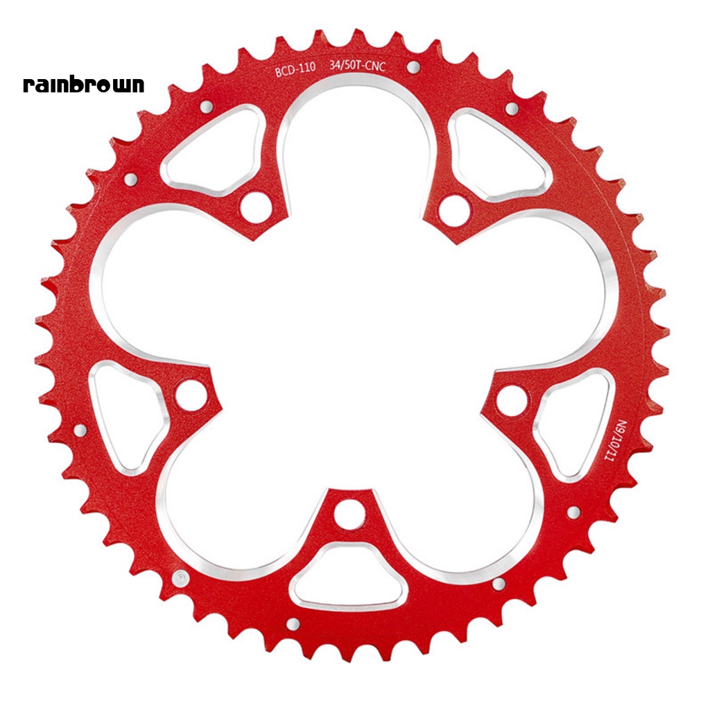 Bộ 2 Bánh Răng Xích 34 / 50T Bằng Hợp Kim Nhôm Cho Xe Đạp Leo Núi