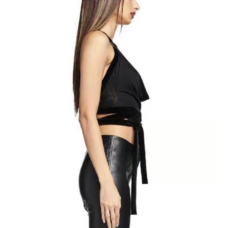 Áo Hai Dây Cổ Chữ V Ôm Dáng Phong Cách Công Sở Cho Nữ